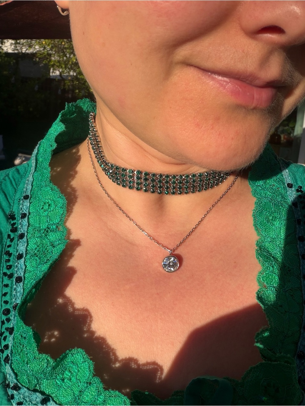 Festival Rhinestone Choker Necklace Y2K Glam Statement Collar